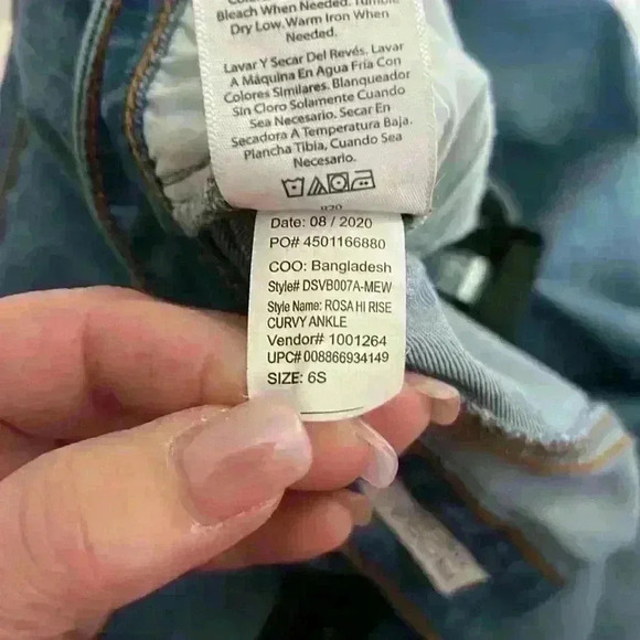 Sofia Jeans Rosa Hi Rise Curvy Ankle destructed hem midwash size 6S chic dress - Picture 8 of 16